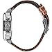 NIXON Men's 'Sentry' Quartz Stainless Steel and Leather Casual Watch, Color:Brown (Silver dial ) (Model: A405-1888)