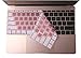 Rose Gold Keyboard Cover for 2018 2017 2016 Release MacBook Pro 13 Inch A1708 Without TouchBar and MacBook 12 Inch A1534 Keyboard Protective Skin (Hollow Rose Gold/White)