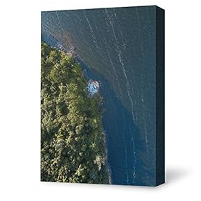 Canvas Wall Art for Living Room,Bedroom Home Artwork Paintings Aerial Photo of Scenery Ready to Hang - 12x18 inches