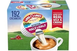Land O Lake Individual Single Serve Mini Moo's Half and Half Creamer Singles, 192 Count Box (Packaged by Renegade Dimensions)