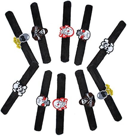 OWNFUN Halloween Party Slap Bracelets,Slap Bands Classroom Prize for Kids Boys Girls Adults, Wrist Decoration,Halloween Party Favor,Set of 10