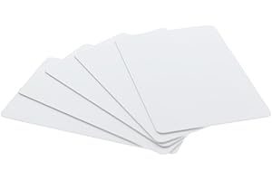Bulk 100 Pack - Premium Blank PVC Cards for ID Badge Printers - Graphic Quality White Plastic CR80 30 Mil (CR8030) by Specialist ID - Compatible with Most Photo ID Badge Printers (White)