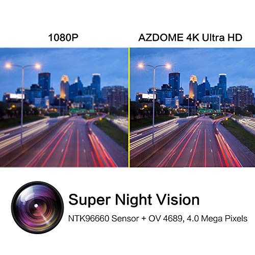 4K Car Dash Cam, 2.4" Dash Camera Recorder WiFi GPS, 170 °Wide Angle Dashboard Camera with G-Sensor, WDR Super Night Vision, Loop Recording,Parking Monitor,SOS Protection,Motion Detection