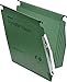 Rexel 275 Lateral Hanging Files with Tabs and Inserts, 15 mm V-Base, 100 Percent Recycled Manilla, Green, Crystalfile Classic, Pack of 50, 78652