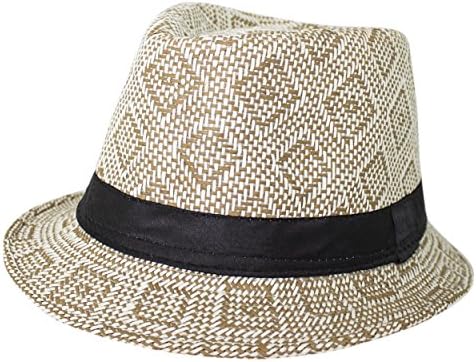 Prikinder Light Havana Hats with Squares Golden