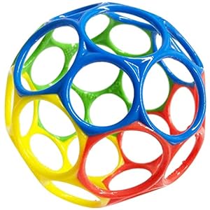 Bright Starts Oball Classic Easy-Grasp Toy – Red/Blue/Green/Yellow