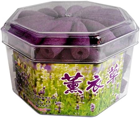 70pcs/box Bullet Backflow Incense Cones All kinds of flowers Hollow Buddhism (G: Lavender)