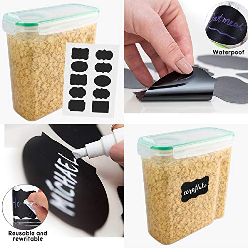 Cereal Containers,MCIRCO Upgraded Airtight Lids Cereal dispenser Food Storage Container Set of 4