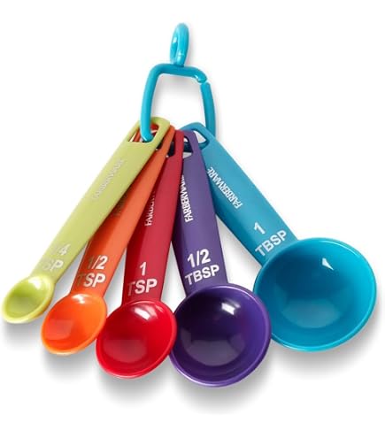 Jo!e 5-piece orange handle measuring spoons - from 1 ml to 15 ml