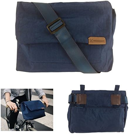 FanCarry Nylon Travel Crossbody Purse Lightweight Shoulder Bag with Card Slots for Women, Waterproof Hiking Cycling Bicycle Handlebar Top Tube Bag (Navy Blue)