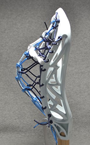 JAY BIRD Inspired by Hopkins U. Blackfeet Lacrosse Mini Stick Traditional strung Pita Pocket White Leathers - White Head with White Wash finish Handle