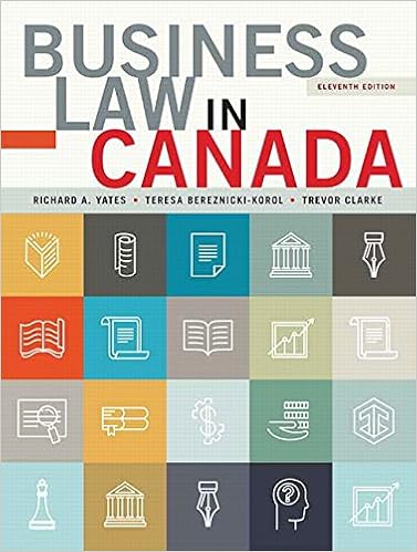Business Law In Canada Eleventh Canadian Edition 11th Edition Yates Richard A Bereznicki Korol Teresa Clarke Trevor 9780133847130 Books Amazon Ca