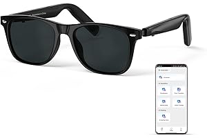 GETD AI Glasses for Men & Women, Smart Glasses Powered by ChatGPT, AI Real-time Translation with 145 languages, 11H Music Play, Bluetooth Sunglasses with Polarized Lens, UV Protection for Daily Use, Travel