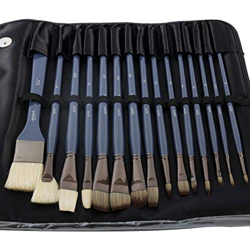 image for Art Paint Brushes Set by Mont Marte, Great for Watercolor, Acrylic, Oi