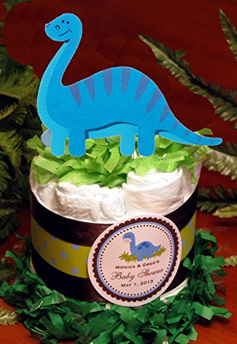 Amazon Com Blue Dino Dinosaur Baby Shower Mini Diaper Cakes