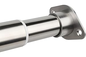 LOMILD Closet Rod for Hanging Clothes, 18 to 28 Inches Adjustable Clothes Rod for Closet, Silver