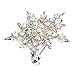 VK Accessories Snowflake Brooch Pin Shiny Crystal Breastpin for Xmas