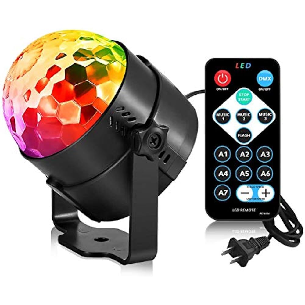 Dance Light Disco Ball Party Strobe 3W Sound Activated DJ Lights Stage