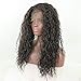 Long Loose Curly Lace Front Wigs Dark Brown afro wig curly synthetic lace front wigs brown curly wig kinky lace front wigs 24inch (Dark Brown)