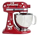 I Love Cupcakes With Cupcake Design Kitchenaid Mixer Mixing Machine Decal Art Wrap