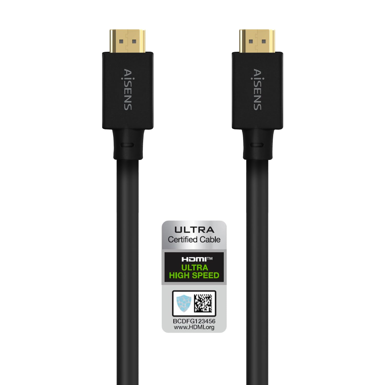 AISENS - A150-0680 - HDMI Cable V2.1 Ultra High Speed/Hec 8K@60Hz 48Gbps, A/M-A/M, Black, 5.0M