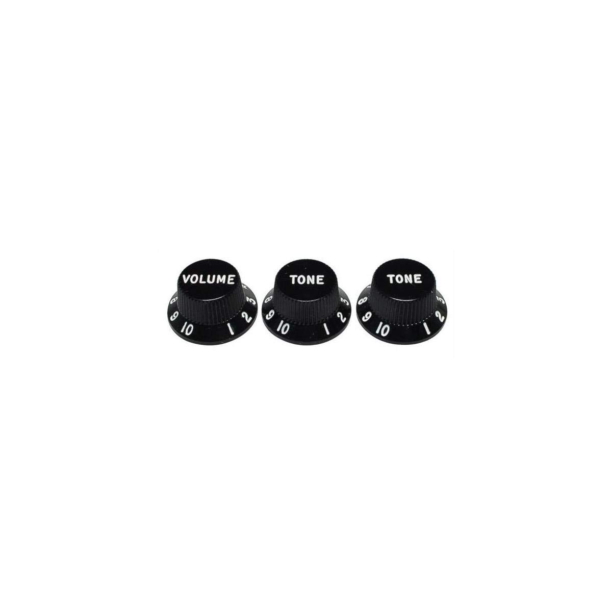 Fender 991365000 Stratocaster Pot Knobs (Volume/Tone/Tone), black — image 1