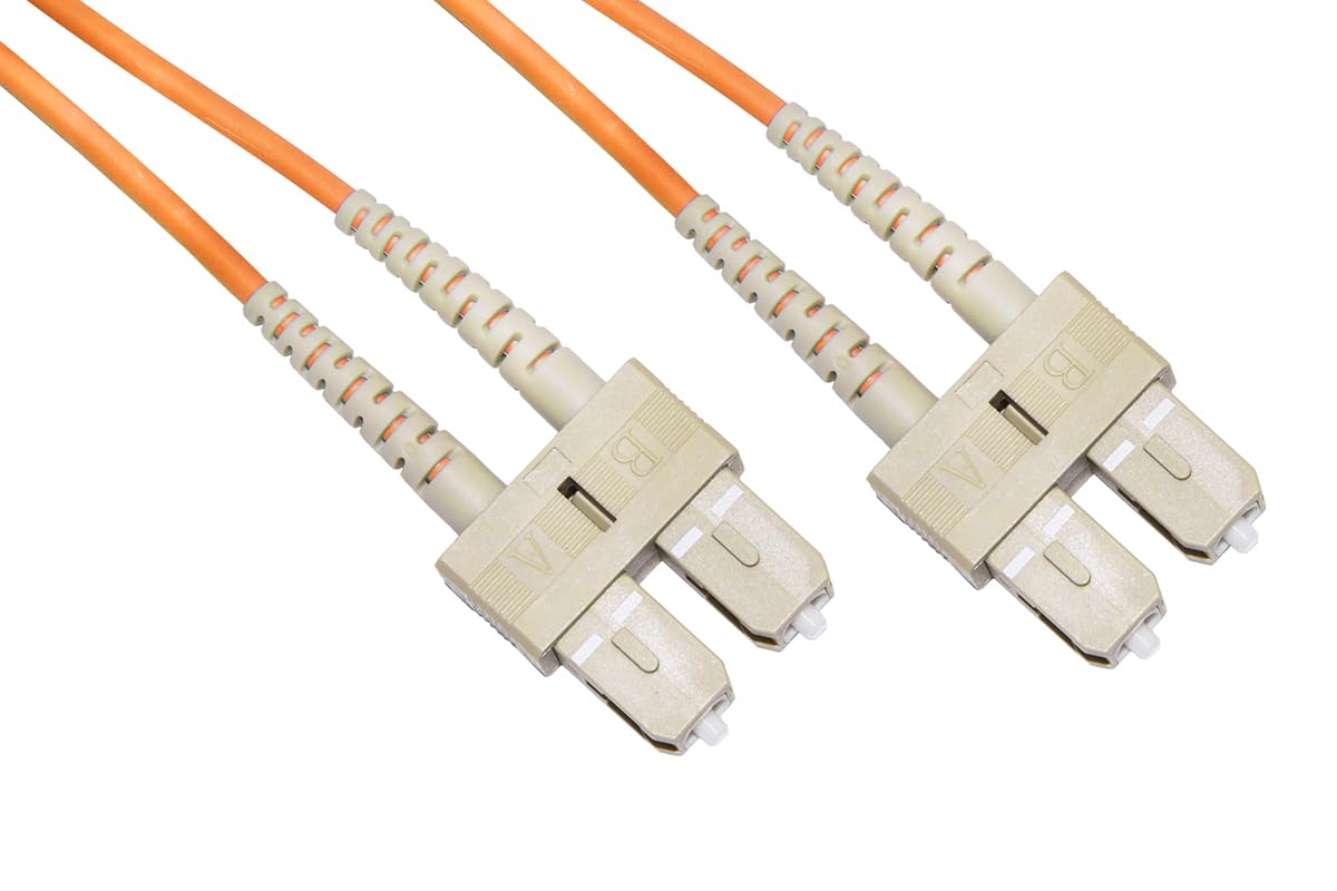 Multimode LSZH Duplex OM2 50/125 Fiber Optic Cable, SC-SC, 1 m