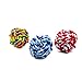 Wellbro Pet Chew Toy, Knots Weave Cotton Rope, Biting Small Ball for Dogs & Cats, 3 in One Pack