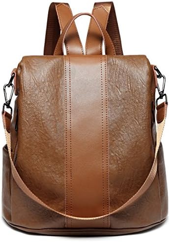 TINGLAN Vintage Women Backpacks for Girls Satchel School Bag Fashion Daypack (Brown)