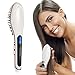 Magicfly Hair Straightener - Pro Detangling Anion Hair Care Brush Electric Hair Straightening Comb, Instant Magic Silky Straight Hair Styling, Anti Scald Anti Static Zero Damage - White