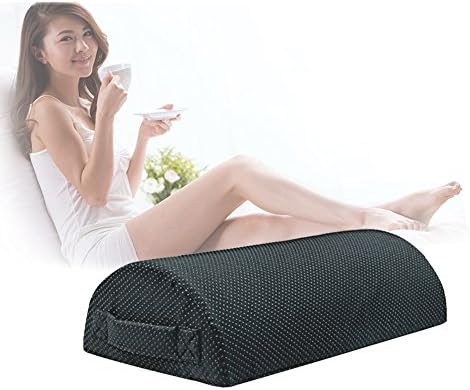 Memory Foam Half Moon Bolster Pillow and Footrest,Multi-use Wedge Contour Support Cushion Helps To Relieve Leg,Foot,Knee,Lower Back,Hip,Ankle and Joint Pain