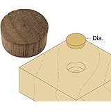 Platte River 110027, Wood Specialties, Buttons & Plugs, 3/8" Walnut Flat Head Plugs, 100-pack