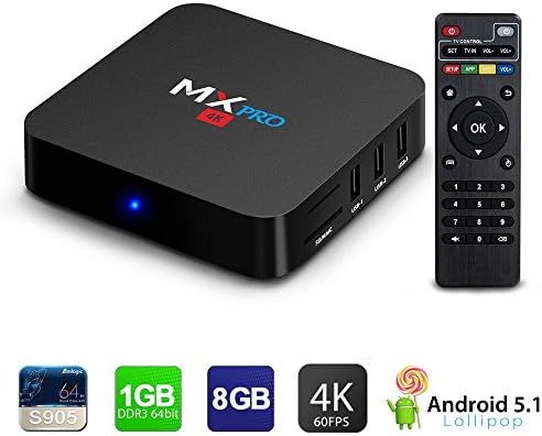 RBSCH MX Pro Android Smart TV Box Quad Core 64bits 1G/8G support WiFi 4K Lan