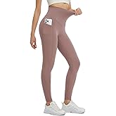 baleaf Super High Waisted Leggings for Women with Pockets Stretchy Tummy Control Soft Yoga Workout Gym Petite Pants