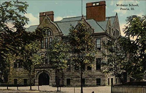 Webster School Peoria Illinois Il Original Vintage Postcard At