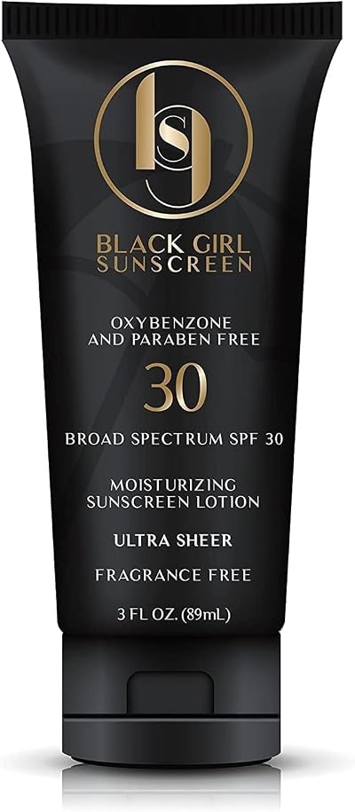 BlackGirlSunscreen SPF 30 Sunscreen for Melanated Skin 3 FL OZ White