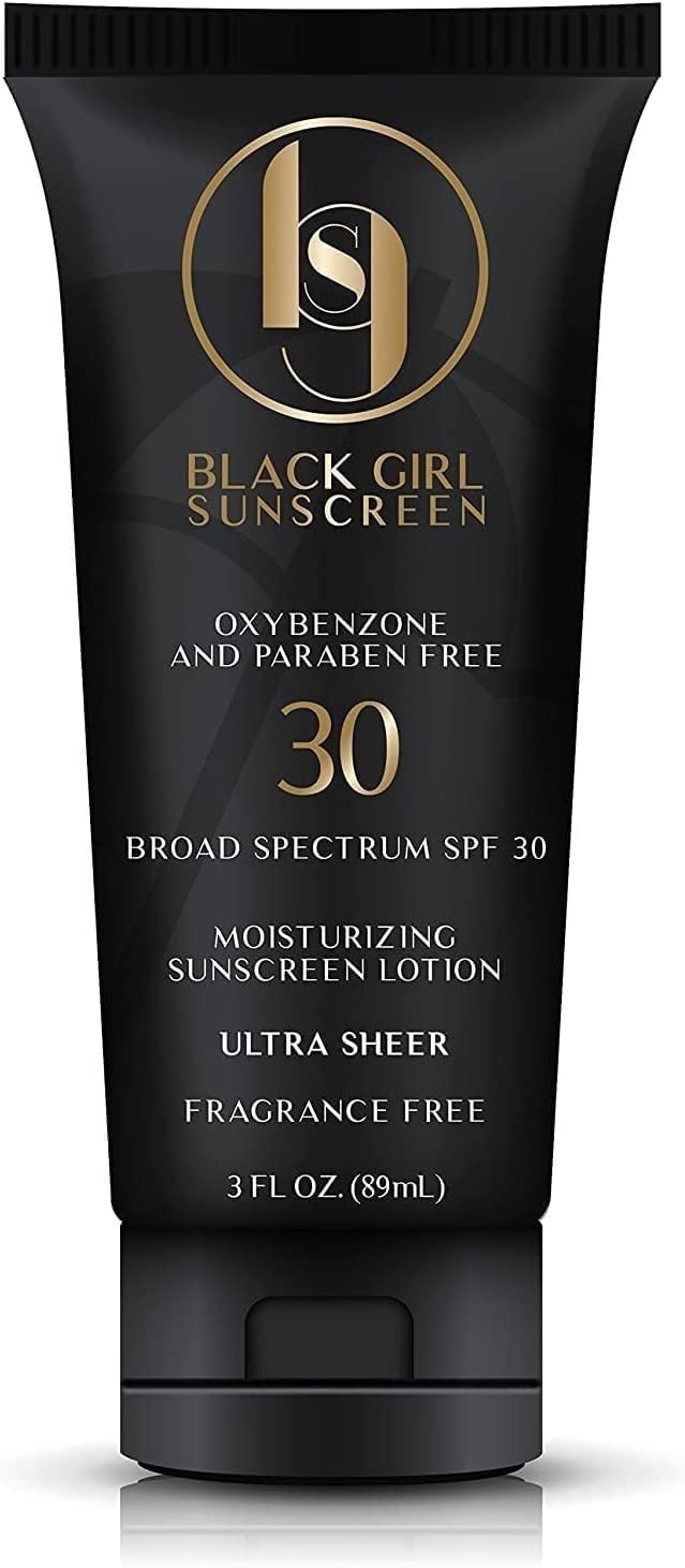 BlackGirlSunscreen SPF 30 Sunscreen for Melanated Skin 3 FL OZ White