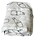 Bamboo Cotton Muslin Softest Swaddle Blanket Milk Bottle Print by Loved Littles