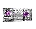 HUADAOART Wall Art for Living Room Purple Birds and Flowers Landscape Purple Art Canvas Prints Art Work Framed Perfect 3 Panels Wall Decorations Bedroom Office Each Panel Size:12x16inches 3pcs/Set