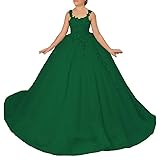 Tulle Flower Girl Dress for Wedding Lace Applique