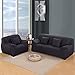 WOMACO Stretch Fabric Sofa Slipcover Elastic Pure Color Loveseat Sofa Settee Cover Pet Dog Cat Protector, 2 Seater (57-72