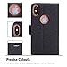 ProCase iPhone Xs Case iPhone X Case, Folio Folding Wallet Case with Card Holder, Flip Cover Protective Case for 5.8 inch Apple iPhone Xs (2018) / iPhone X (2017) -Black
