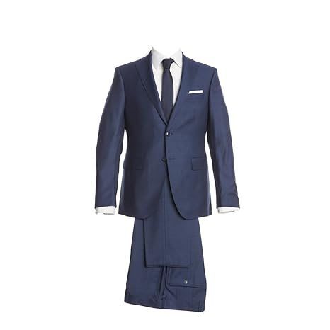 Barutti Anzug Royalblau feinste Struktur Tailored Fit taillierter Schnitt 100% Pure Wool Schurwolle Super 120S Sakko Tarso AM