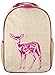 SoYoung Toddler Backpack - Raw Linen, Eco-Friendly, Non-Toxic, Retro-Inspired Design - Pink Fawn