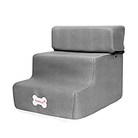 SuperUS Doggy Steps Pet Stairs Portable Foam Pet Stairs | Steps for Dogs & Cats | Dog & Cat Ramp | Perfect for Bed & Sofa |