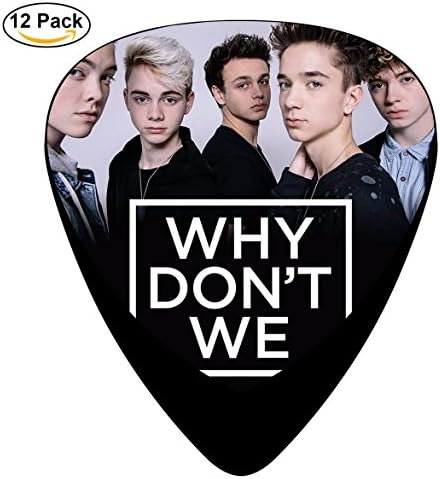 Gufun Guitar Picks Why Don't We Custom Three Size Electric Celluloid Plectrums (12-Pack)