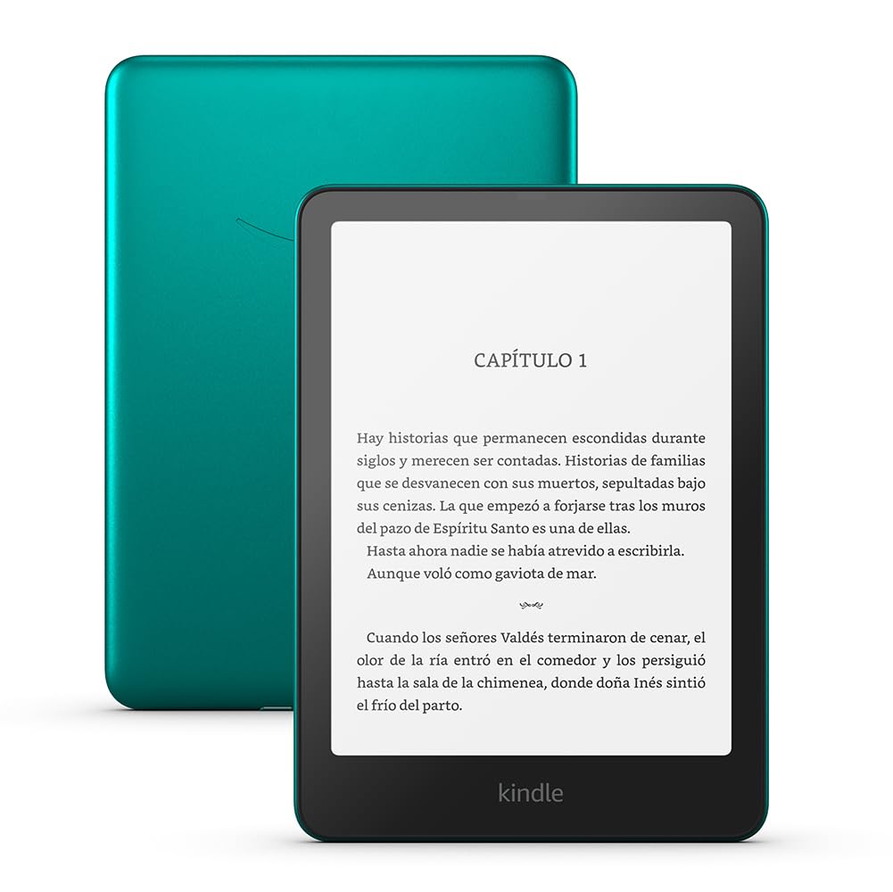 Amazon Kindle Paperwhite Signature Edition (última generación) | Nuestro Kindle más rápido, con luz frontal autorregulable, carga inalámbrica y semanas de batería | 32 GB | Verde jade metalizado
