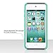 iPod Touch 5th 6th Generation Case, Lumsing Hybrid Hard [Colorful Series] 2-Piece Style Hybrid Shockproof Case Cover for Apple iPod touch 5 6th Generation (Mint/Grey)