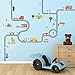 DECOWALL BS-1404N The Road and Cars Kids Wall Stickers Wall Decals Peel and Stick Removable Wall Stickers for Kids Nursery Bedroom Living Room (Large) décor