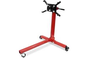750 Lbs Capacity Heavy-Duty Engine Stand | 360° Rotating Hoist with Adjustable Arms & Lockable Casters – Professional-Grade M